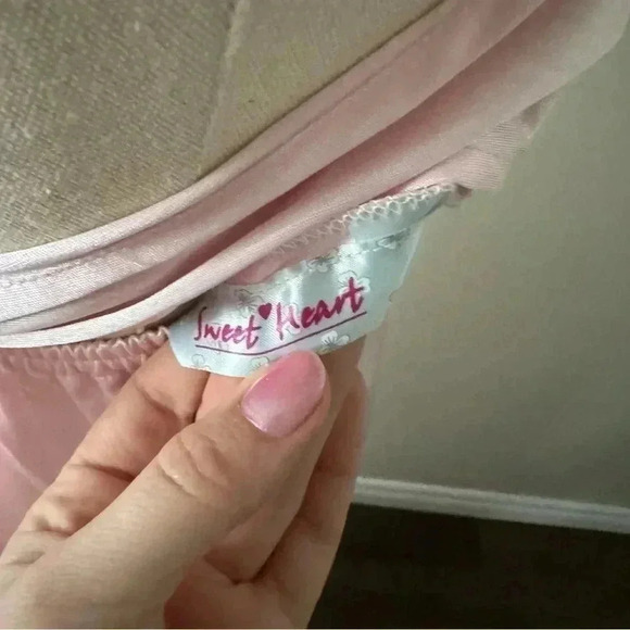 Vintage  old Hollywood glamour cottagecore fairy satin maxi slip/sleep dress M - Picture 7 of 7